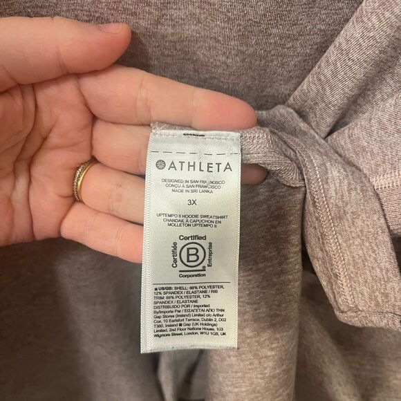 Athleta Uptempo II Hoodie Jersey Knit Lightweight Sweatshirt Size 3X - Picture 8 of 11